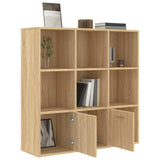 NNEVL Book Cabinet Sonoma Oak 98x30x98 cm Engineered Wood