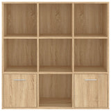 NNEVL Book Cabinet Sonoma Oak 98x30x98 cm Engineered Wood