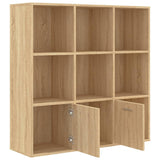 NNEVL Book Cabinet Sonoma Oak 98x30x98 cm Engineered Wood