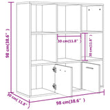 NNEVL Book Cabinet Sonoma Oak 98x30x98 cm Engineered Wood