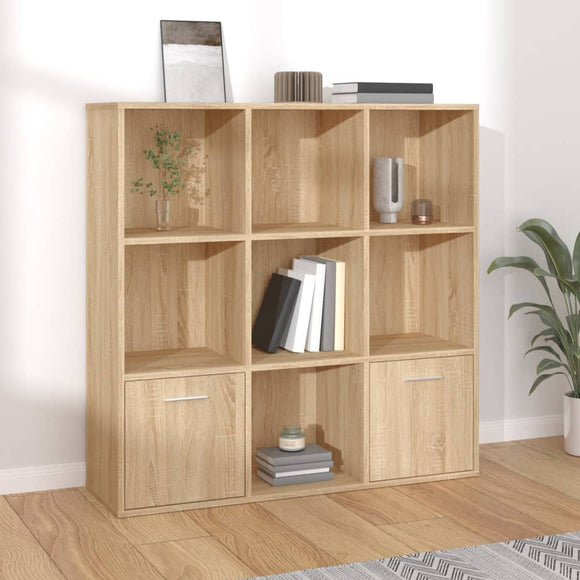 NNEVL Book Cabinet Sonoma Oak 98x30x98 cm Engineered Wood