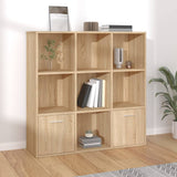 NNEVL Book Cabinet Sonoma Oak 98x30x98 cm Engineered Wood