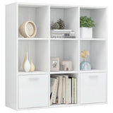 NNEVL Book Cabinet High Gloss White 98x30x98 cm Engineered Wood