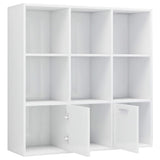 NNEVL Book Cabinet High Gloss White 98x30x98 cm Engineered Wood