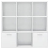 NNEVL Book Cabinet High Gloss White 98x30x98 cm Engineered Wood