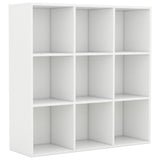NNEVL Book Cabinet White 98x30x98 cm Chipboard