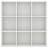 NNEVL Book Cabinet White 98x30x98 cm Chipboard