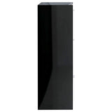 NNEVL Storage Cabinet High Gloss Black 60x29.5x90 cm Engineered Wood