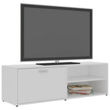 NNEVL TV Cabinet White 120x34x37 cm Chipboard
