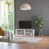NNEVL TV Cabinet White 120x34x37 cm Chipboard