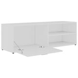 NNEVL TV Cabinet White 120x34x37 cm Chipboard
