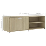NNEVL TV Cabinet Sonoma Oak 120x34x37 cm Chipboard