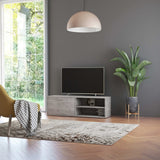 NNEVL TV Cabinet Concrete Grey 120x34x37 cm Chipboard