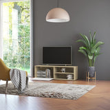 NNEVL TV Cabinet White and Sonoma Oak 120x34x37 cm Chipboard