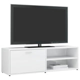 NNEVL TV Cabinet High Gloss White 120x34x37 cm Chipboard