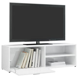 NNEVL TV Cabinet High Gloss White 120x34x37 cm Chipboard