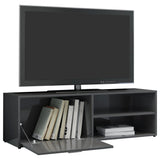 NNEVL TV Cabinet High Gloss Grey 120x34x37 cm Chipboard