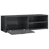 NNEVL TV Cabinet High Gloss Grey 120x34x37 cm Chipboard