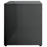 NNEVL TV Cabinet High Gloss Grey 120x34x37 cm Chipboard