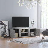 NNEVL TV Cabinet Concrete Grey 120x34x37 cm Chipboard