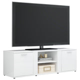 NNEVL TV Cabinet High Gloss White 120x34x37 cm Chipboard