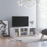 NNEVL TV Cabinet High Gloss White 120x34x37 cm Chipboard