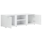 NNEVL TV Cabinet High Gloss White 120x34x37 cm Chipboard