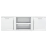 NNEVL TV Cabinet High Gloss White 120x34x37 cm Chipboard