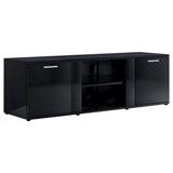 NNEVL TV Cabinet High Gloss Black 120x34x37 cm Chipboard