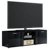 NNEVL TV Cabinet High Gloss Black 120x34x37 cm Chipboard