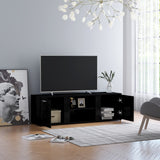 NNEVL TV Cabinet High Gloss Black 120x34x37 cm Chipboard