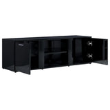 NNEVL TV Cabinet High Gloss Black 120x34x37 cm Chipboard