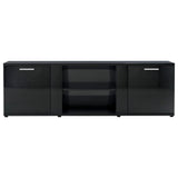 NNEVL TV Cabinet High Gloss Black 120x34x37 cm Chipboard
