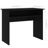 NNEVL Desk Black 90x50x74 cm Chipboard