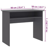 NNEVL Desk Grey 90x50x74 cm Engineered Wood