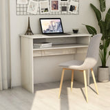 NNEVL Desk High Gloss White 90x50x74 cm Chipboard