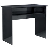 NNEVL Desk High Gloss Black 90x50x74 cm Chipboard