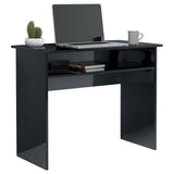 NNEVL Desk High Gloss Black 90x50x74 cm Chipboard