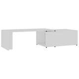 NNEVL Coffee Table White 150x50x35 cm Chipboard