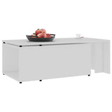 NNEVL Coffee Table White 150x50x35 cm Chipboard