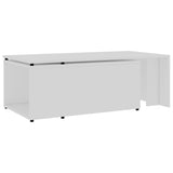 NNEVL Coffee Table White 150x50x35 cm Chipboard