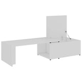 NNEVL Coffee Table White 150x50x35 cm Chipboard