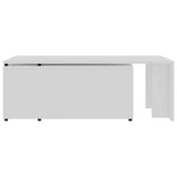 NNEVL Coffee Table White 150x50x35 cm Chipboard