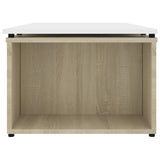 NNEVL Coffee Table White and Sonoma Oak 150x50x35 cm Chipboard