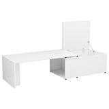 NNEVL Coffee Table High Gloss White 150x50x35 cm Chipboard