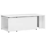 NNEVL Coffee Table High Gloss White 150x50x35 cm Chipboard