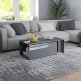 NNEVL Coffee Table High Gloss Grey 150x50x35 cm Chipboard