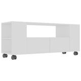 NNEVL TV Cabinet White 120x35x43 cm Chipboard