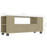 NNEVL TV Cabinet Sonoma Oak 120x35x43 cm Chipboard