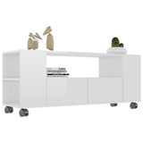 NNEVL TV Cabinet High Gloss White 120x35x43 cm Chipboard